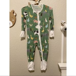 OG Green farm animals zippy - Little Sleepies